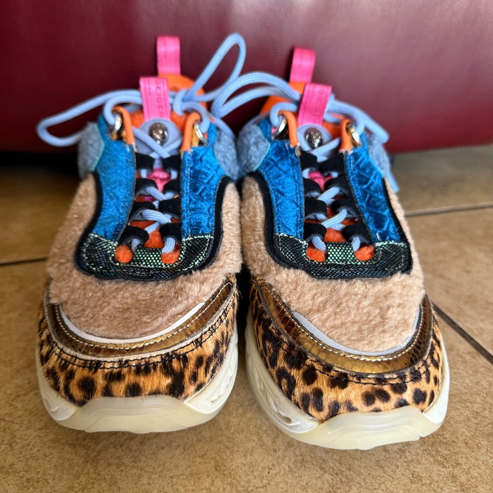 Kurt Geiger London Kensington Mixed Media Tennis Shoes SZ Various Orig. $185.